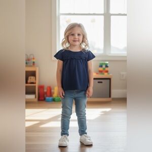 Carter's Dark Blue Eyelet Tee